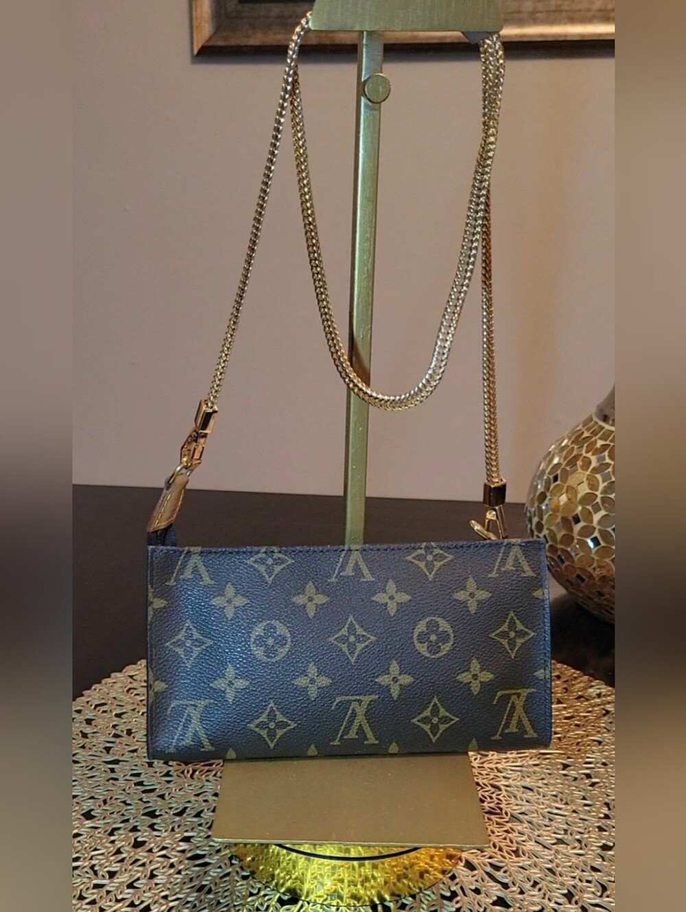 Authentic Louis Vuitton Brown Monogram Pouch